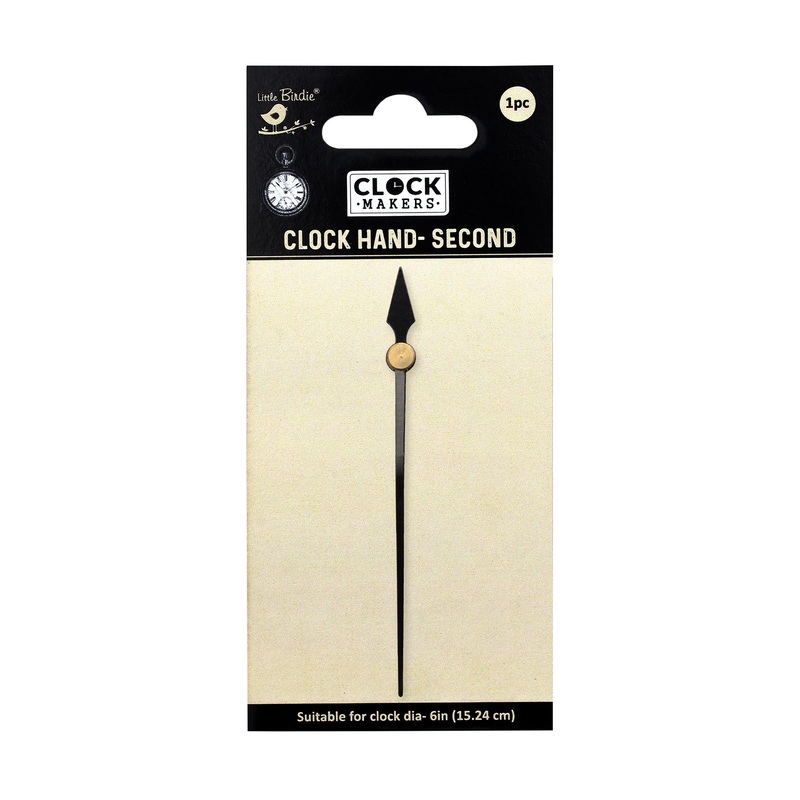 Clock Hand Second Diamond Black 8Cm 1Pc Pbci Ib