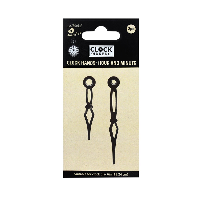 Clock Hands Hour And Minute Dimond Black Hour 5.7Cm; Minute 7.4Cm 2Pc Pbci Ib