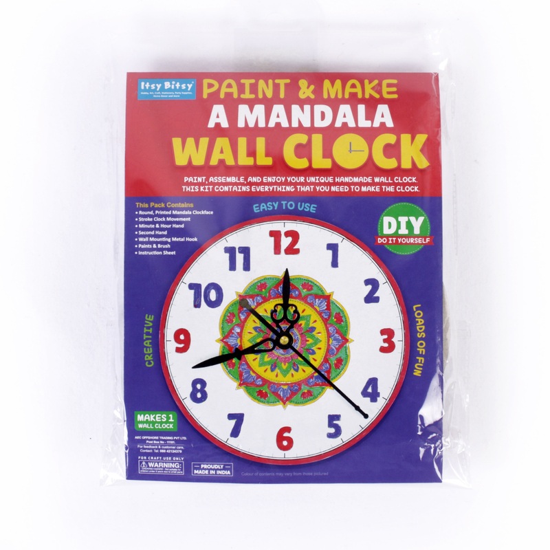 Clock Making Diy Kit Paint And Make A Mandala 1Pack
