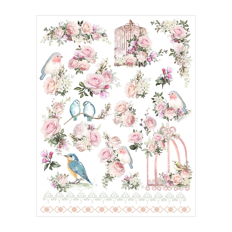 Deco Transfer Sheet Garden Chirps 10Inch X 7.5Inch 1Pc Lb