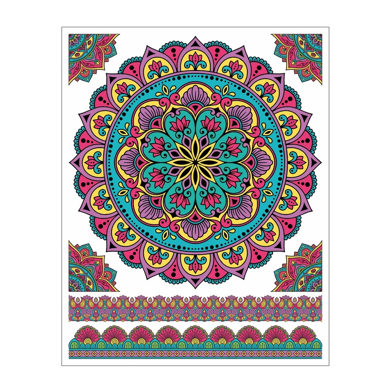 Deco Transfer Sheet Magnifique Mandala 10Inch X 7.5Inch 1Pc Lb