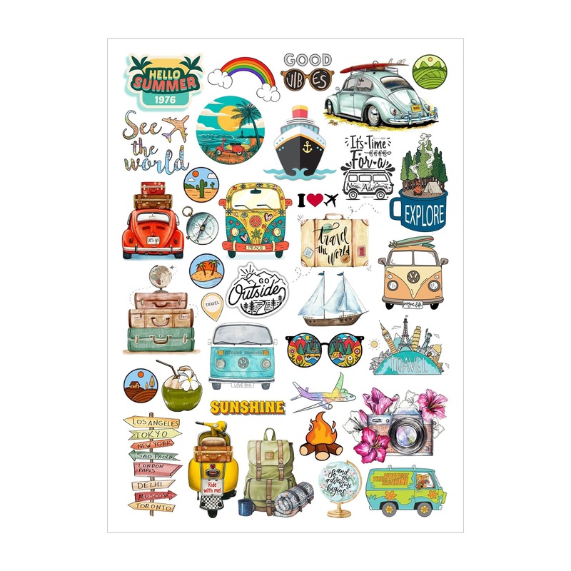 Deco Transfer Sheet Travel Time 10Inch X 7.5Inch 1Pc Lb