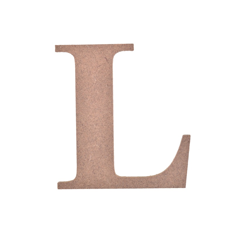 Mdf Alphabet Upper Case L 3.5 X 4Inch 5.5Mm Thick 1Pc Lb
