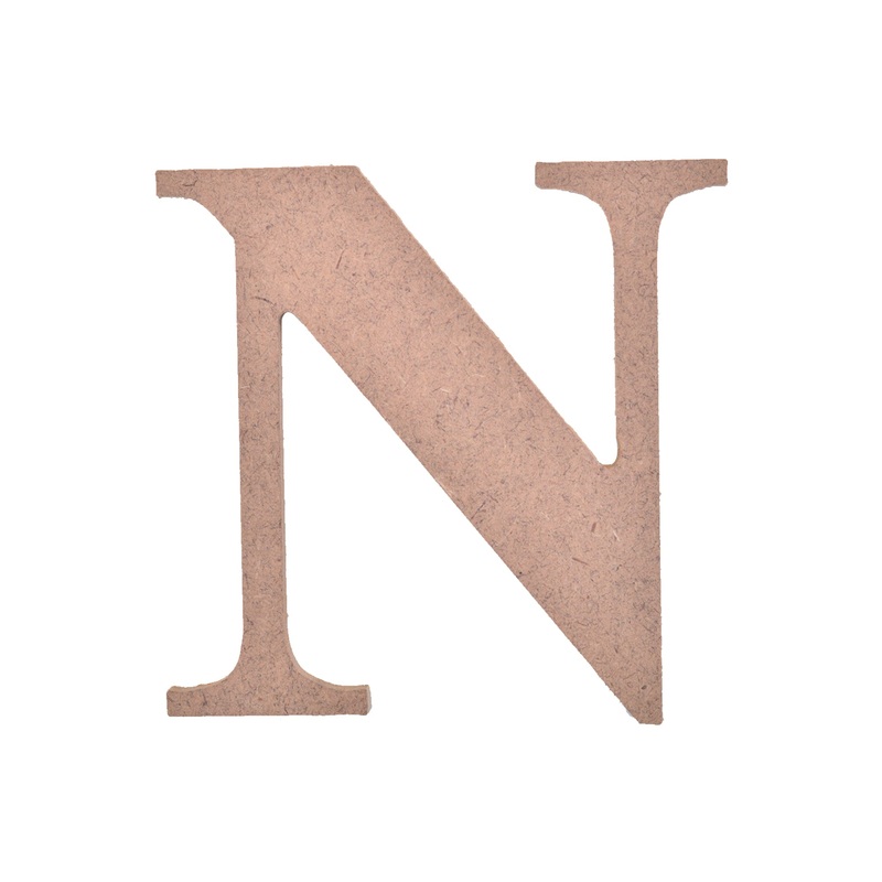 Mdf Alphabet Upper Case N 4 X 4Inch 5.5Mm Thick 1Pc Lb