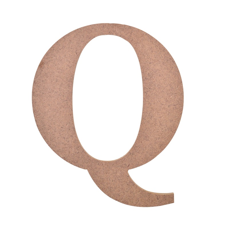 Mdf Alphabet Upper Case Q 5.5 X 4Inch 5.5Mm Thick 1Pc Lb
