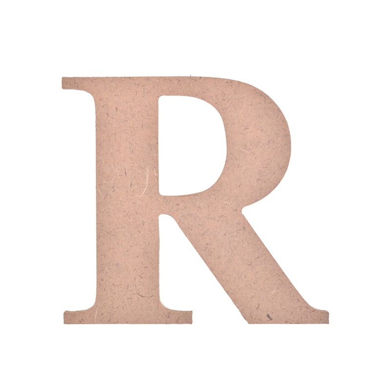 Mdf Alphabet Upper Case R 4 X 4Inch 5.5Mm Thick 1Pc Lb