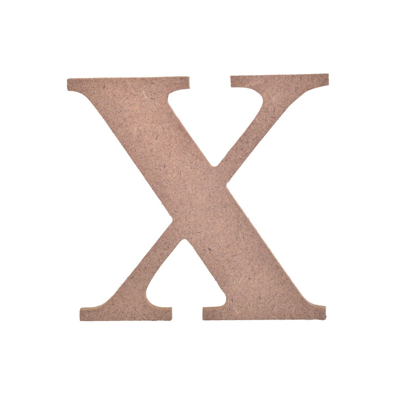 Mdf Alphabet Upper Case X 4 X 4Inch 5.5Mm Thick 1Pc Lb