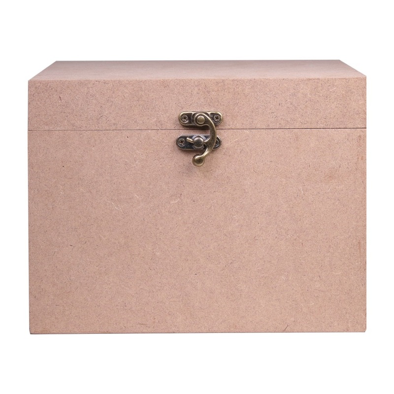 Mdf Box With Latch Rectangle 8 X 8 X 6Inch 5.5Mm Thick 1Pc Sw Lb