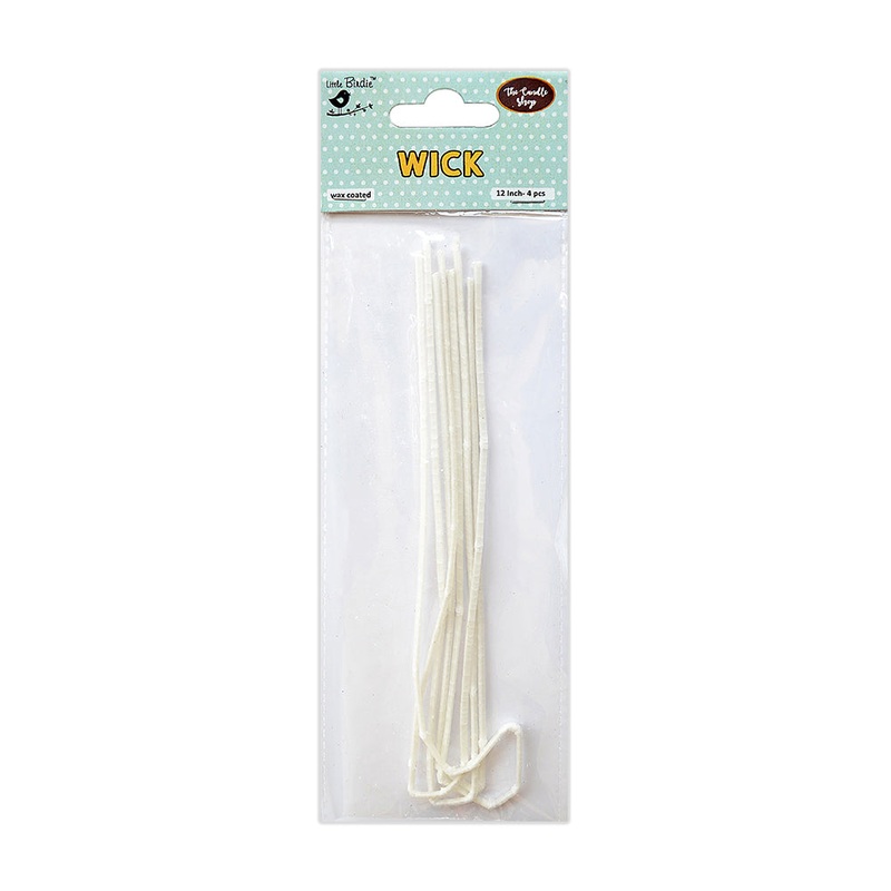 Wax Coated Wick 4 inch 10pcs