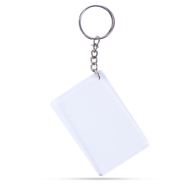 Acrylic Key Chain Rectangle L 7.5 X W 5Cm 3.7Mm Thick 4 Pc