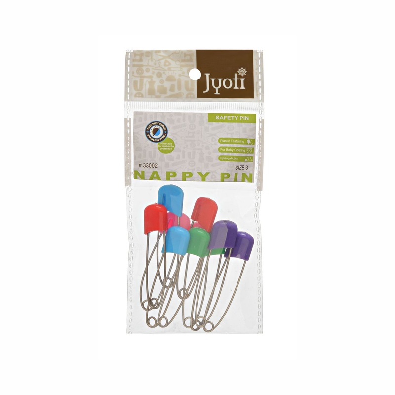 Baby Safety Pin Steel With Plastic Head Size-1 10pc