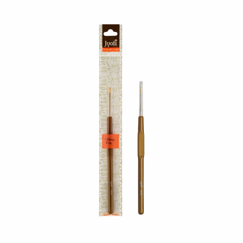 Crochet Hooks Plastic Handle(Gold Point) For Thread No.9 1Pc