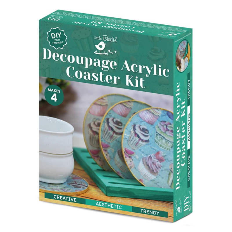 Diy Decoupage Acrylic Coaster Kit