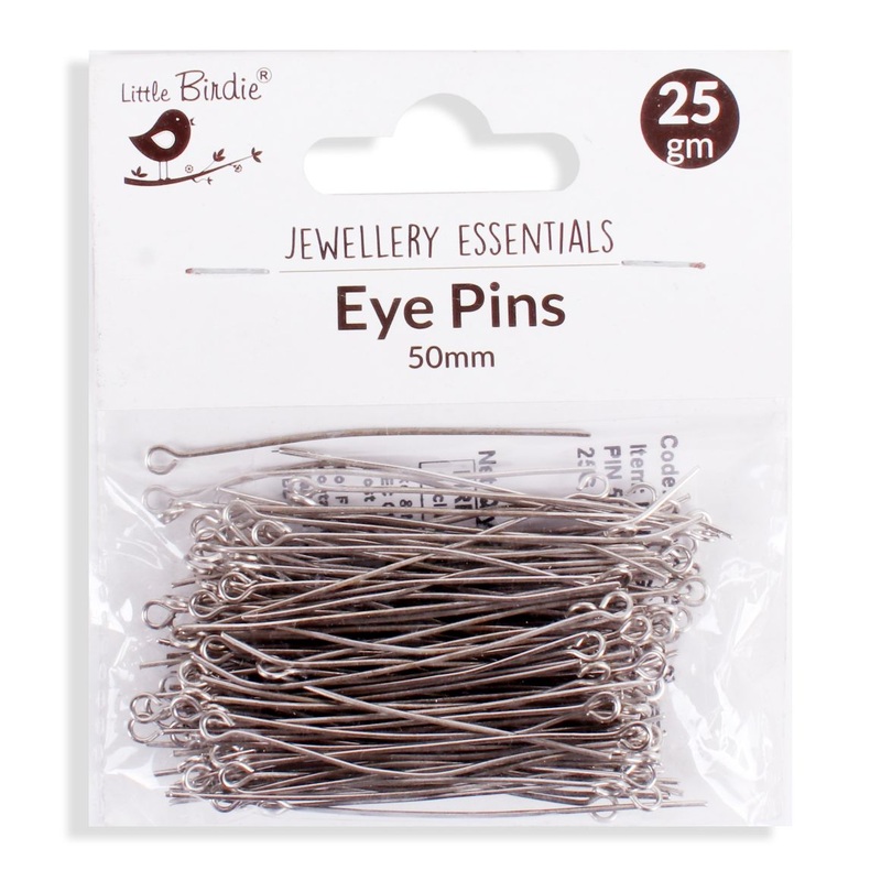 Findings Eye Pin 50Mm Nickel 25G
