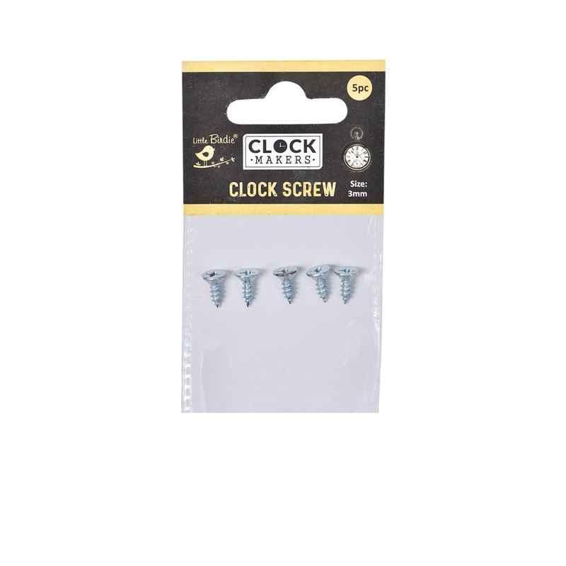 Clock Screw 3mm Thick 5pc