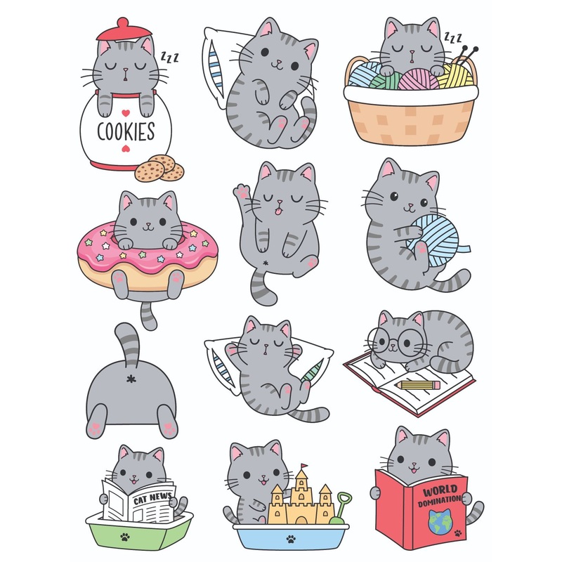 Deco Transfer Sheet A Cat`S Life 10inch X 7.5inch 1pc