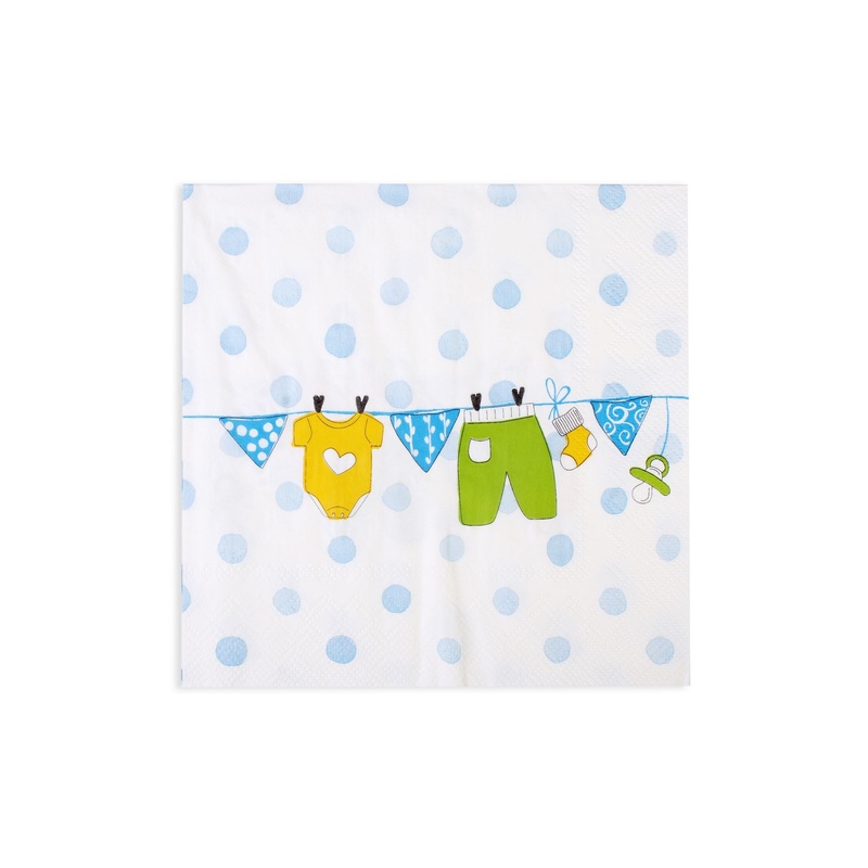 Decoupage Napkin Baby Day – Blue 13 X 13Inch 3Ply 1Pc Pb Ib