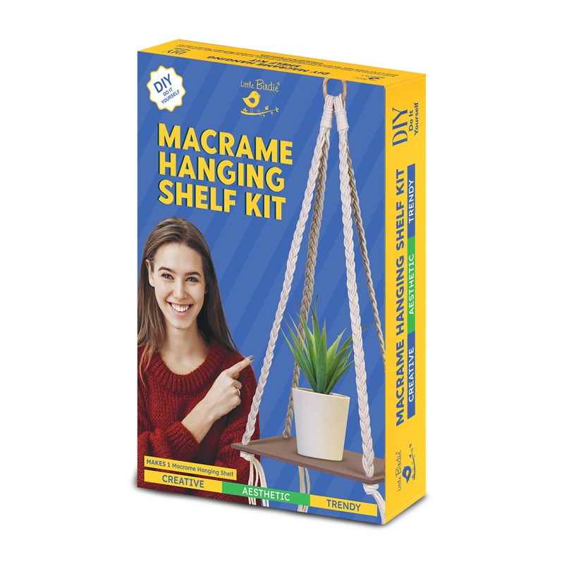 DIY Macrame Hanging Shelf Kit 1Box