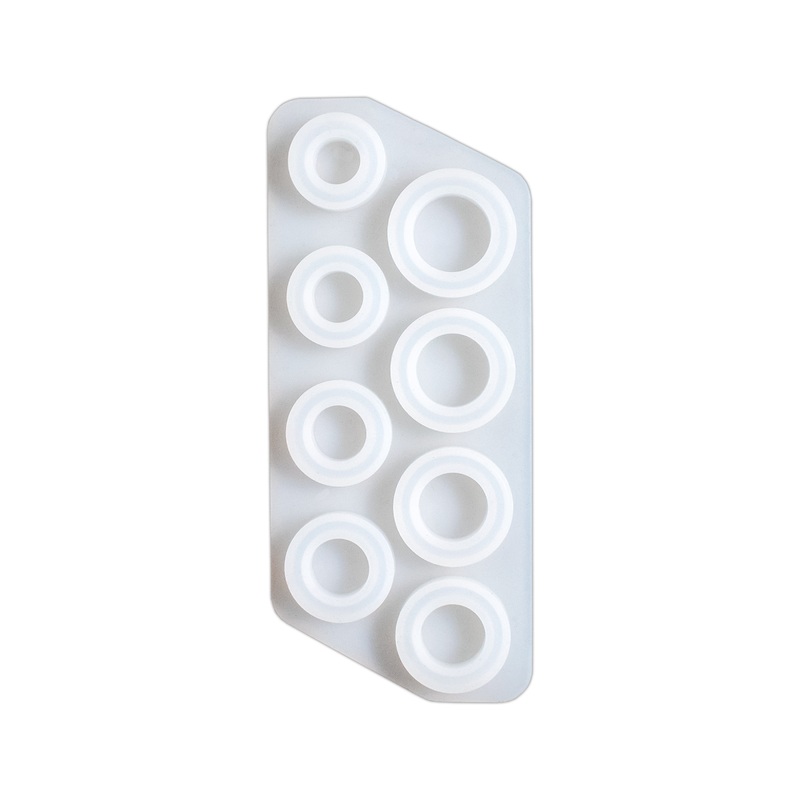 Silicone Mould Assorted Round Finger Rings L5.5 X W2.5inch Approx 1pc