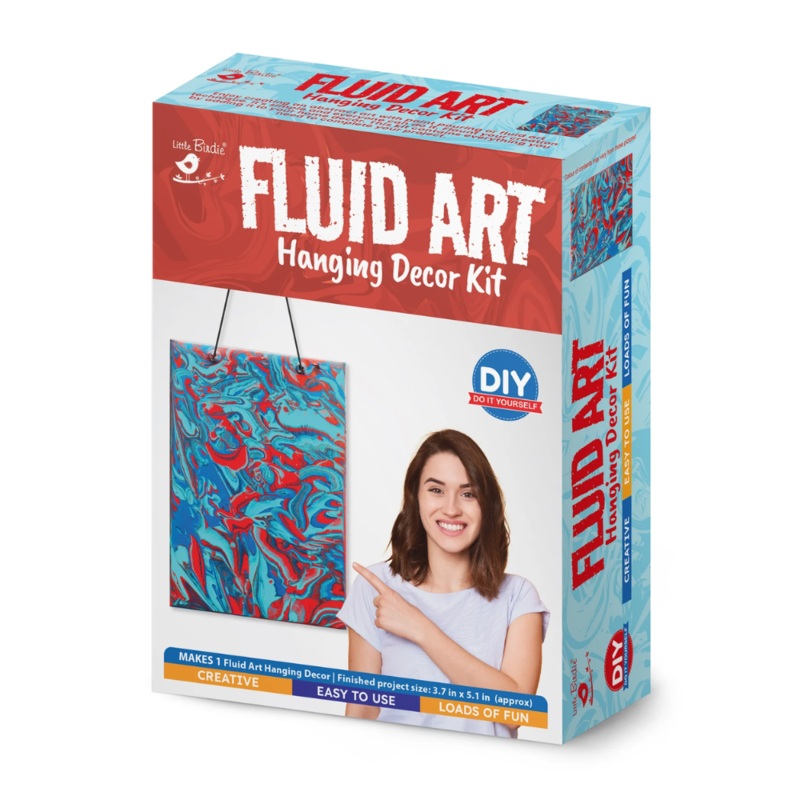 Diy Fluid Art Hanging Decor Flash Kit 1pc Box