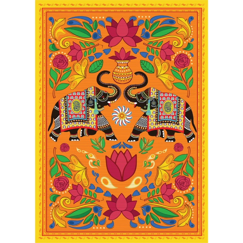 Filament Decoupage Paper Ethnic Elephant 2 Designs A4 2 Sheet