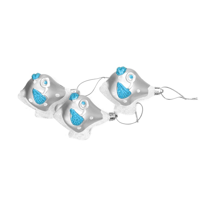 X-Mas Decorative Fish Hanging Blue 3.5 X 2.75 1Box Acetate