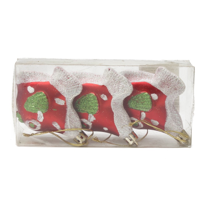 X-Mas Decorative Fish Hanging Red 3.5 X 2.75 1Box Acetate