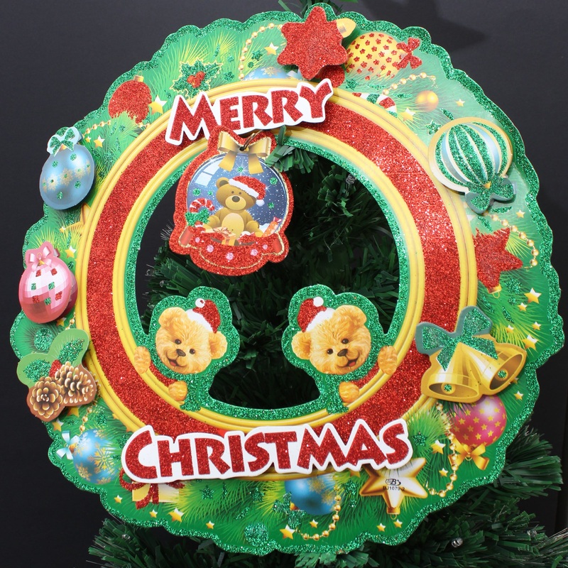 X-Mas Paper Wreath Merry Christmas 1Pc