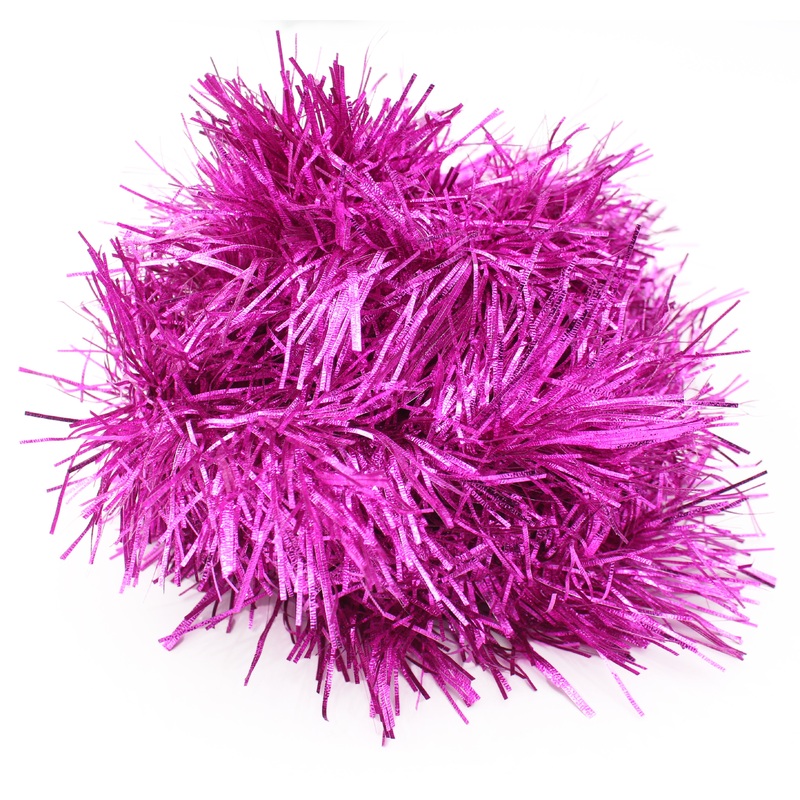 X-Mas Tinsel Shenny Hot Pink 2Mtr