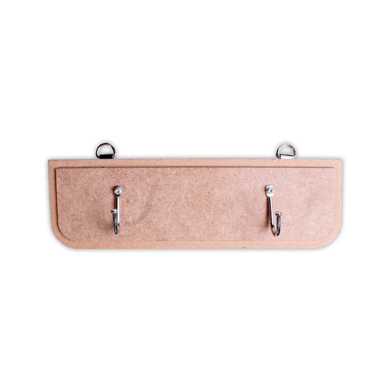 MDF Hanging Board with Hooks W8.3 X H2.5inch 5.5mm Thick 1pc