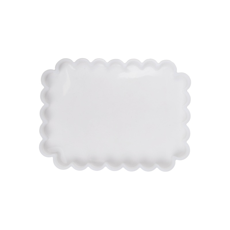 Silicone Mould Scalloped Rectangle L7.5 X W6.inch 1pc