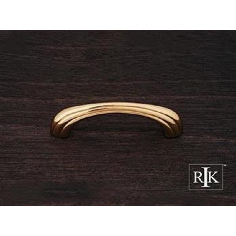 Contoured Lines Bow Pull 3 – Polished Brass