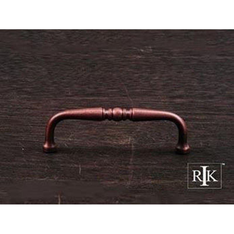 Decorative Curved Pull 3 1/2 – Distressed Copper