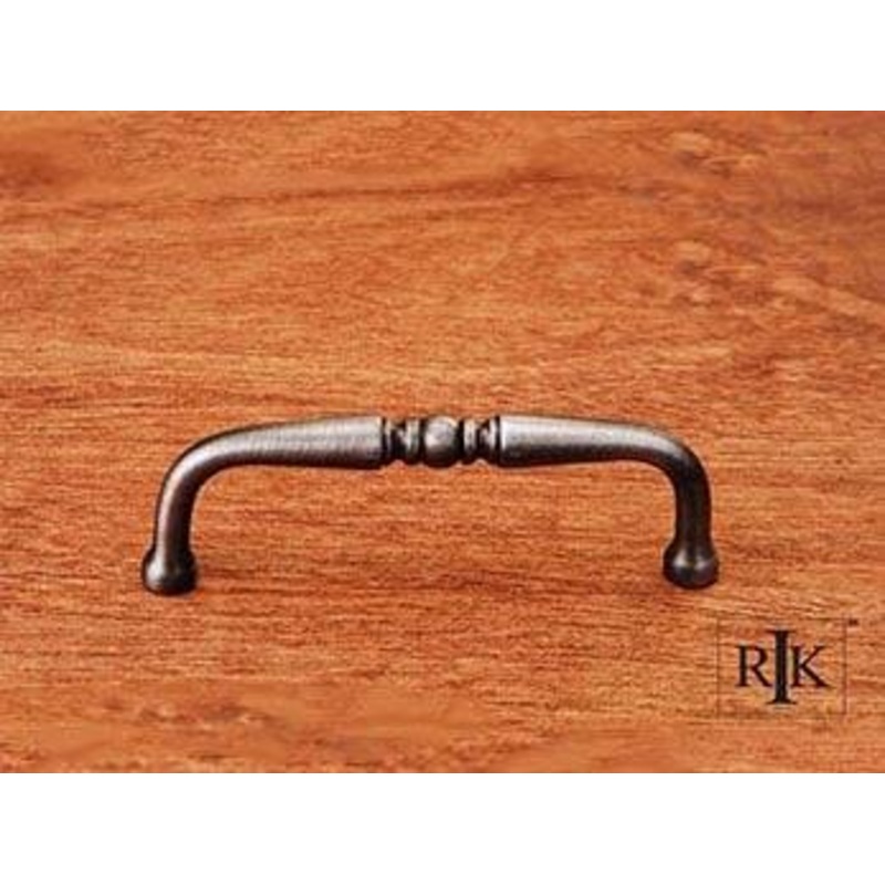 Decorative Curved Pull 3 1/2 – Distressed Nickel