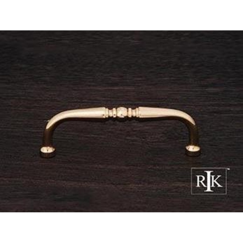 Decorative Curved Pull 3 1/2 – Polished Brass