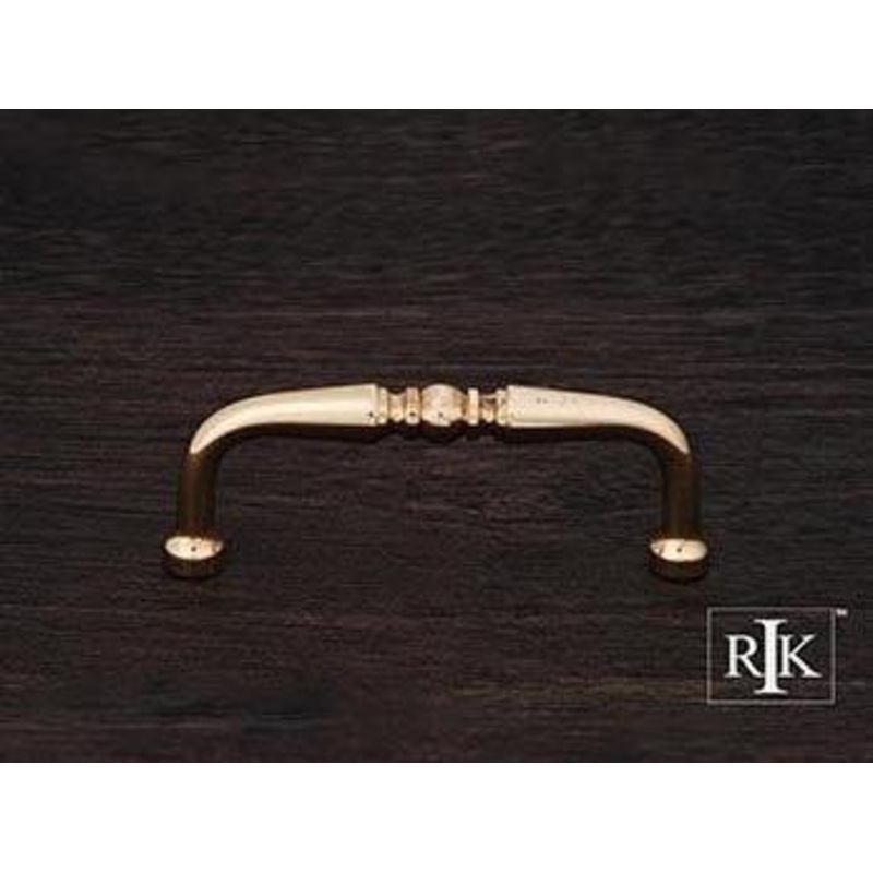 Decorative Curved Pull 3 – Polished Brass