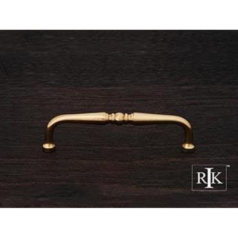 Decorative Curved Pull 4 – Polished Brass