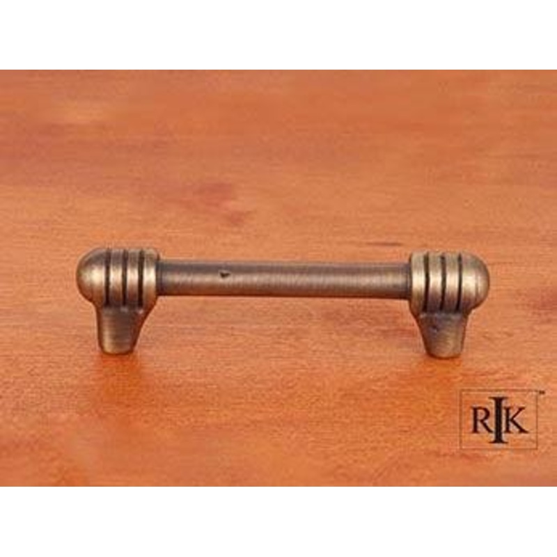 Distressed Rod with Swirl Ends Pull 3 1/2 – Antique English
