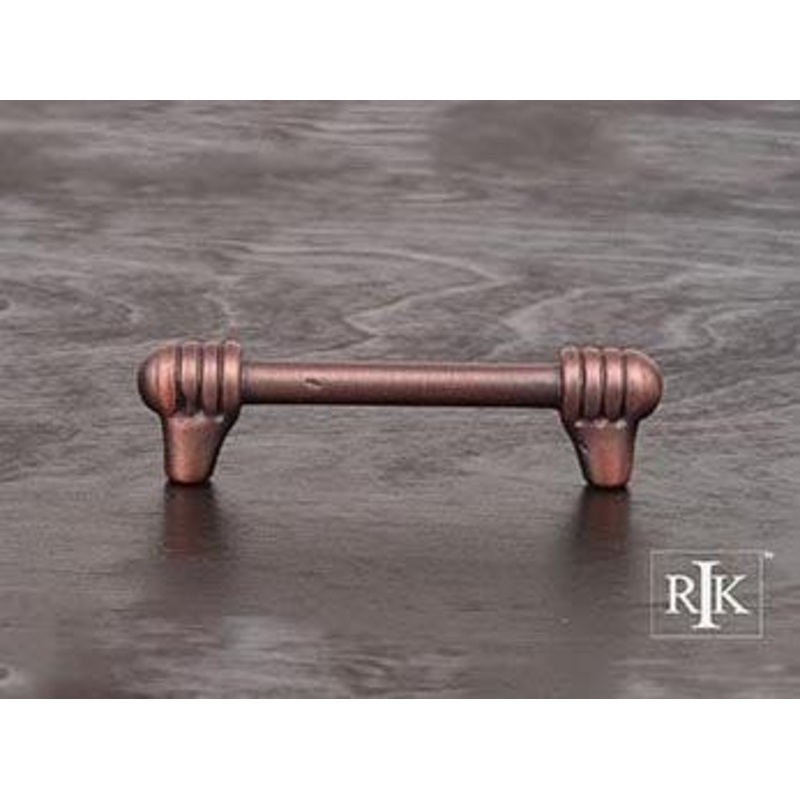 Distressed Rod with Swirl Ends Pull 3 1/2 – Distressed Copper