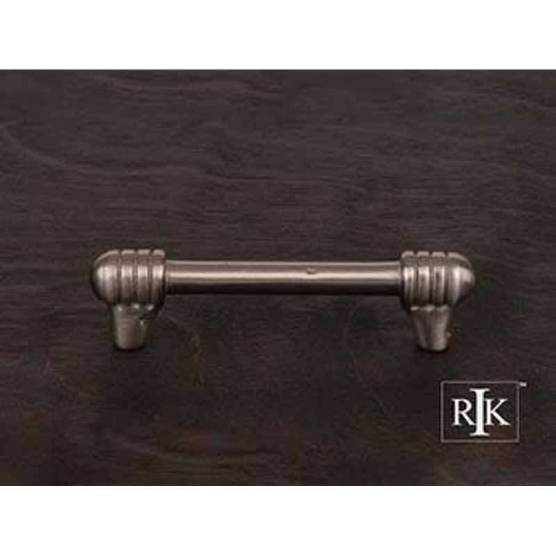 Distressed Rod with Swirl Ends Pull 3 1/2 – Pewter