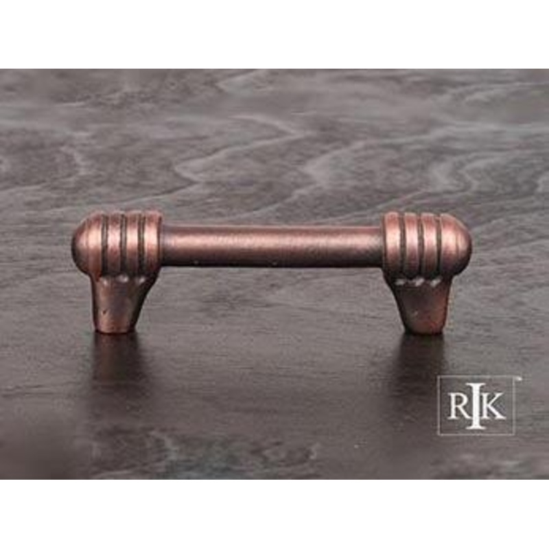 Distressed Rod with Swirl Ends Pull 3 – Distressed Copper