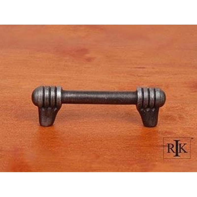 Distressed Rod with Swirl Ends Pull 3 – Distressed Nickel