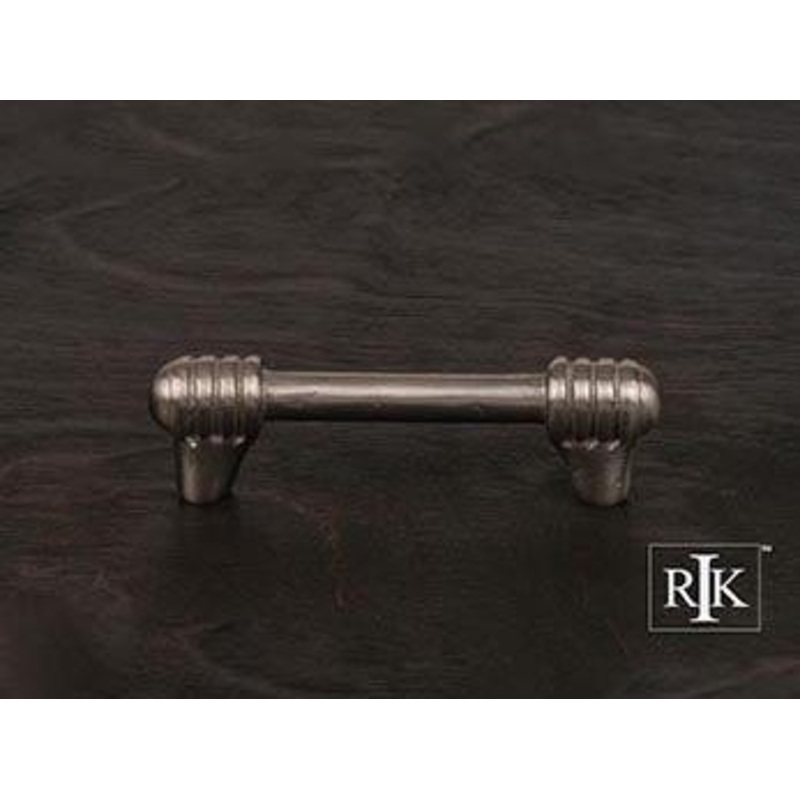 Distressed Rod with Swirl Ends Pull 3 – Pewter
