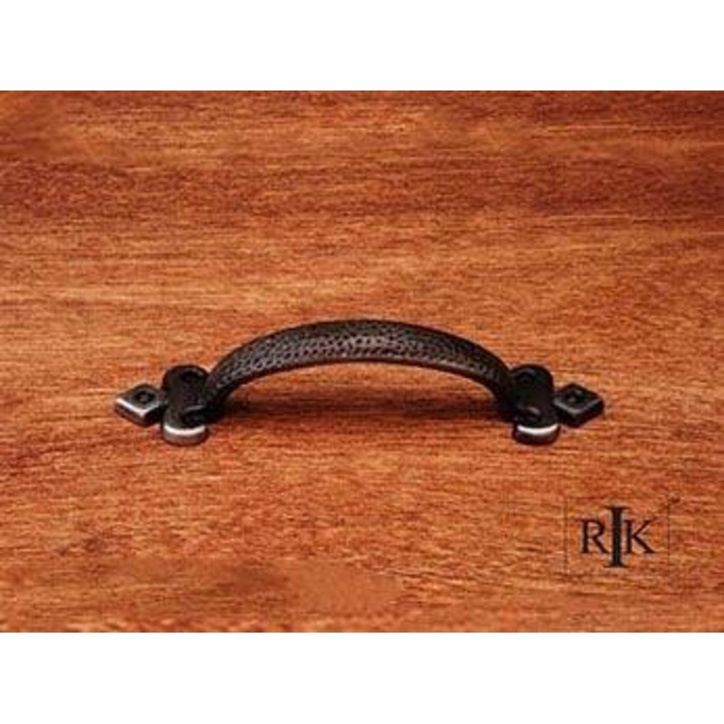Divet Indent Bow Pull with Gothic Ends 3 – Distressed Nickel