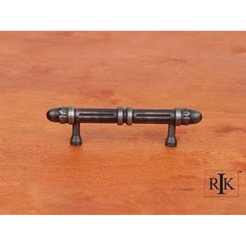 Lined Rod Pull with Petals @ End 3 – Distressed Nickel