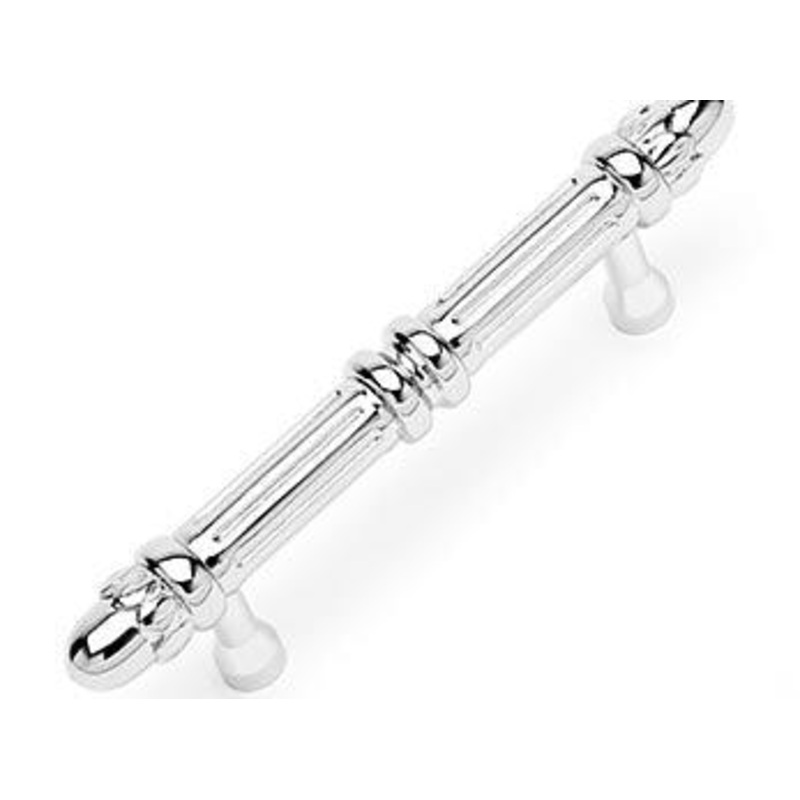 Lined Rod Pull with Petals @ End 3 – Polished Nickel