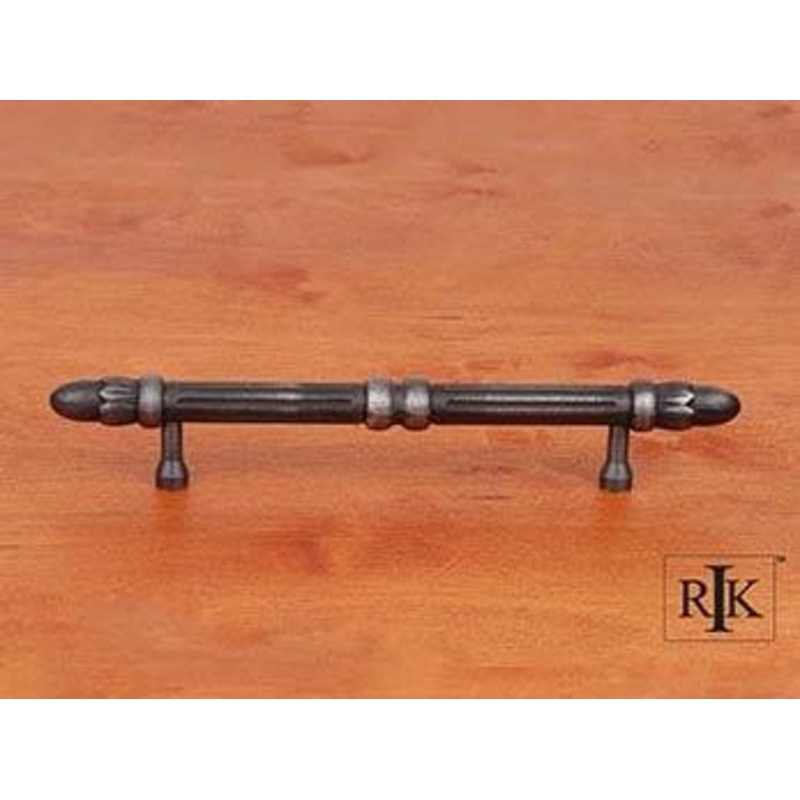 Lined Rod Pull with Petals @ End 5 – Distressed Nickel