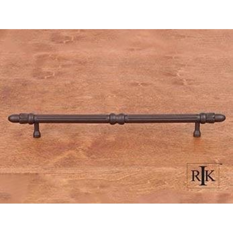 Lined Rod Pull with Petals @ End 8 – Oil Rubbed Bronze