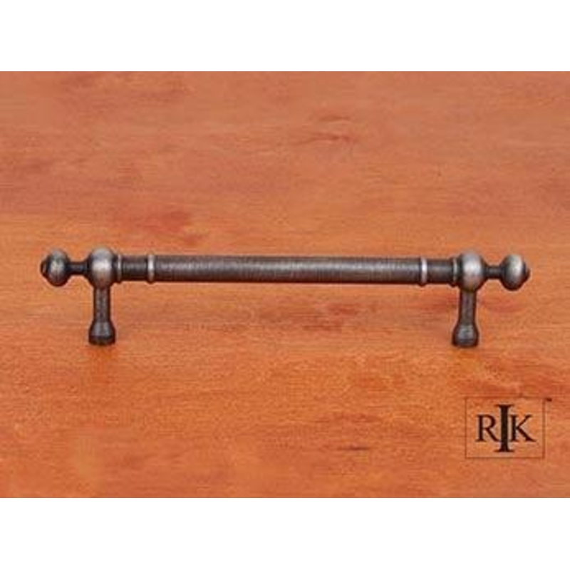 Plain Pull with Decorative Ends 5 – Distressed Nickel