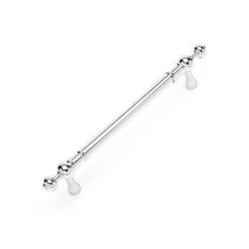 Plain Pull with Decorative Ends 5 – Polished Nickel